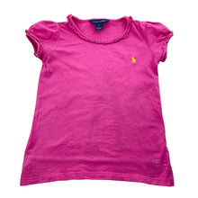 Load image into Gallery viewer, Girls Ralph Lauren, pink cotton tee / top, discolouration, FUC, size 5,  