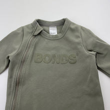 Load image into Gallery viewer, Unisex Bonds, Tech Sweat khaki zip romper, FUC, size 0,  