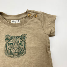 Load image into Gallery viewer, Unisex Wilson + Frenchy, organic cotton tee / top, tiger, GUC, size 0,  