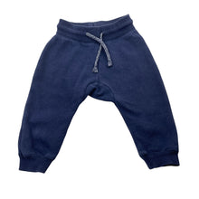 Load image into Gallery viewer, Unisex Sprout, navy fleece lined track pants, elasticated, FUC, size 0,  