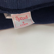 Load image into Gallery viewer, Unisex Sprout, navy fleece lined track pants, elasticated, FUC, size 0,  