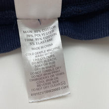 Load image into Gallery viewer, Unisex Sprout, navy fleece lined track pants, elasticated, FUC, size 0,  