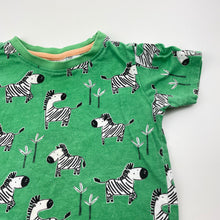 Load image into Gallery viewer, Unisex Sprout, cotton tee / top, zebras, wash fade, FUC, size 1,  