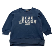 Load image into Gallery viewer, Boys BEAU HUDSON, navy fleece lined sweater / jumper, FUC, size 1,  