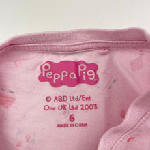 Load image into Gallery viewer, Girls Peppa Pig, cotton long sleeve tee / top, marks on cuffs, FUC, size 6,  