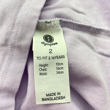 Load image into Gallery viewer, Girls Dymples, purple long sleeve tee / top, FUC, size 2,  