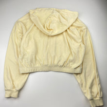 Load image into Gallery viewer, Girls H&amp;M, lemon terry cropped zip hoodie sweater, EUC, size 11-12,  