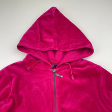 Load image into Gallery viewer, Girls L&amp;D, velour zip up track top, GUC, size 12,  