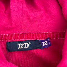 Load image into Gallery viewer, Girls L&amp;D, velour zip up track top, GUC, size 12,  