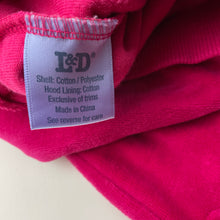 Load image into Gallery viewer, Girls L&amp;D, velour zip up track top, GUC, size 12,  
