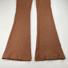 Load image into Gallery viewer, Girls Target, ribbed bootcut leggings, elasticated, Inside leg: 66cm, GUC, size 12,  