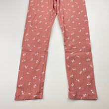 Load image into Gallery viewer, Girls H&amp;M, stretchy floral leggings, Inside leg: 43cm, GUC, size 7,  