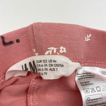 Load image into Gallery viewer, Girls H&amp;M, stretchy floral leggings, Inside leg: 43cm, GUC, size 7,  