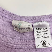 Load image into Gallery viewer, Girls Peter Alexander, soft feel long sleeve pyjama top, cracked print, FUC, size 4,  