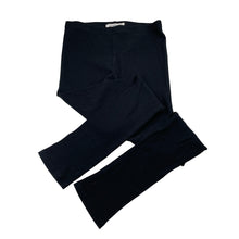 Load image into Gallery viewer, Girls Country Road, black ribbed leggings, elasticated, Inside leg: 58cm, EUC, size 10,  