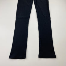 Load image into Gallery viewer, Girls Country Road, black ribbed leggings, elasticated, Inside leg: 58cm, EUC, size 10,  