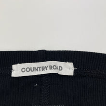 Load image into Gallery viewer, Girls Country Road, black ribbed leggings, elasticated, Inside leg: 58cm, EUC, size 10,  