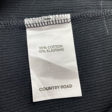 Load image into Gallery viewer, Girls Country Road, black ribbed leggings, elasticated, Inside leg: 58cm, EUC, size 10,  