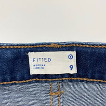 Load image into Gallery viewer, Girls Target, stretch denim jeans, adjustable, Inside leg: 60cm, light marks knees, FUC, size 9,  