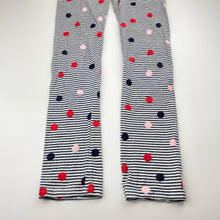 Load image into Gallery viewer, Girls Seed, striped stretchy leggings, Inside leg: 63cm, FUC, size 10,  
