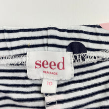 Load image into Gallery viewer, Girls Seed, striped stretchy leggings, Inside leg: 63cm, FUC, size 10,  