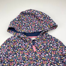 Load image into Gallery viewer, Girls M&amp;S, floral fleece lined zip hoodie sweater, FUC, size 5,  