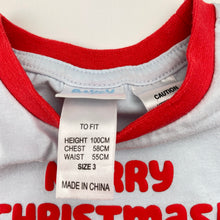 Load image into Gallery viewer, Unisex Bluey, Christmas pyjama tee / top, FUC, size 3,  
