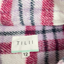 Load image into Gallery viewer, Girls Tilii, thick checked long sleeve shirt, GUC, size 12,  