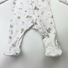 Load image into Gallery viewer, Girls HUGGIES, organic cotton zip coverall / romper, GUC, size 0000,  