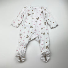 Load image into Gallery viewer, Girls HUGGIES, organic cotton zip coverall / romper, GUC, size 0000,  