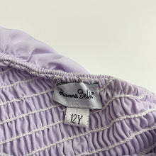 Load image into Gallery viewer, Girls Donna Belle, lightweight asymmetrical dress, FUC, size 12, L: 75cm