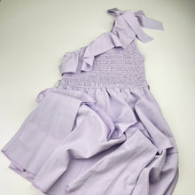 Load image into Gallery viewer, Girls Donna Belle, lightweight asymmetrical dress, FUC, size 12, L: 75cm