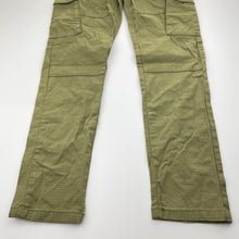 Load image into Gallery viewer, Boys Tilt, khaki stretch cotton cargo pants, elasticated, Inside leg: 67cm, EUC, size 12,  