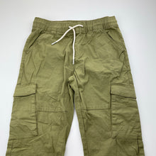 Load image into Gallery viewer, Boys Tilt, khaki stretch cotton cargo pants, elasticated, Inside leg: 67cm, EUC, size 12,  