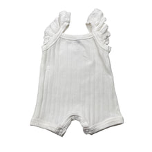 Load image into Gallery viewer, Girls Baby Berry, ribbed stretchy summer romper, EUC, size 0000,  