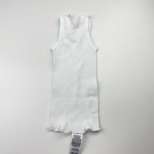 Load image into Gallery viewer, Unisex Bonds, hand embroidered cotton singlet top, EUC, size 0000,  