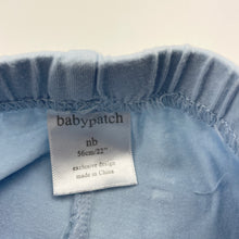 Load image into Gallery viewer, Unisex Baby Patch, blue stretchy leggings / bottoms, GUC, size 0000,  