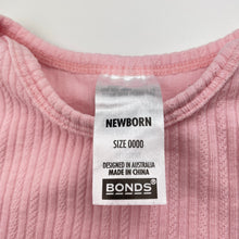 Load image into Gallery viewer, Girls Bonds, pink stretchy long sleeve top, EUC, size 0000,  