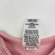 Load image into Gallery viewer, Girls Bonds, pink stretchy long sleeve top, EUC, size 0000,  