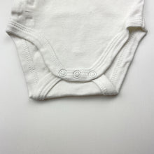 Load image into Gallery viewer, Unisex Baby Berry, white cotton bodysuit / romper, EUC, size 00000,  