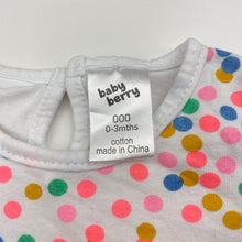 Load image into Gallery viewer, Girls Baby Berry, cotton long sleeve tee / top, EUC, size 000,  