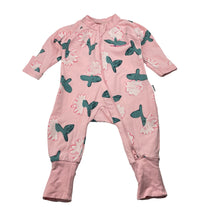 Load image into Gallery viewer, Girls Bonds, Organics zip wondersuit / zippy / romper, FUC, size 000,  