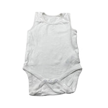 Load image into Gallery viewer, Unisex Next, white cotton singletsuit romper, EUC, size 0,  
