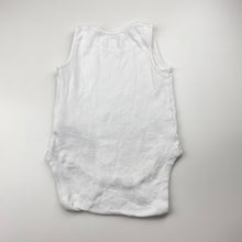 Load image into Gallery viewer, Unisex Next, white cotton singletsuit romper, EUC, size 0,  