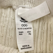 Load image into Gallery viewer, Unisex Dymples, cotton cable knit pants / bottoms, FUC, size 000,  