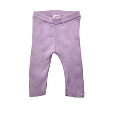 Load image into Gallery viewer, Girls Seed, ribbed cotton blend knit leggings, GUC, size 000,  