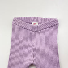 Load image into Gallery viewer, Girls Seed, ribbed cotton blend knit leggings, GUC, size 000,  
