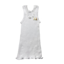 Load image into Gallery viewer, Unisex Bonds, hand embroidered cotton singlet top, EUC, size 0000,  