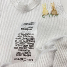 Load image into Gallery viewer, Unisex Bonds, hand embroidered cotton singlet top, EUC, size 0000,  