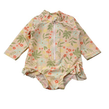 Load image into Gallery viewer, Girls Anko, floral long sleeve swim one-piece, EUC, size 000,  